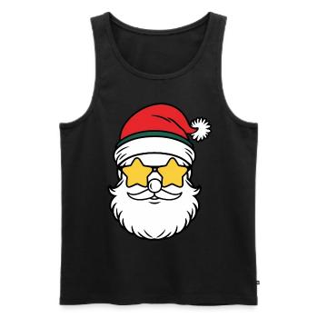 Weihnachtsmann Santa Claus Christmas Weihnachten - Männer Premium Bio Tank Top - Schwarz - Vorne - Michal (187cm)