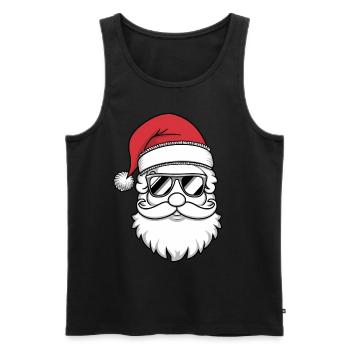 Weihnachtsmann Santa Claus Christmas Weihnachten - Männer Premium Bio Tank Top - Schwarz - Vorne - Michal (187cm)