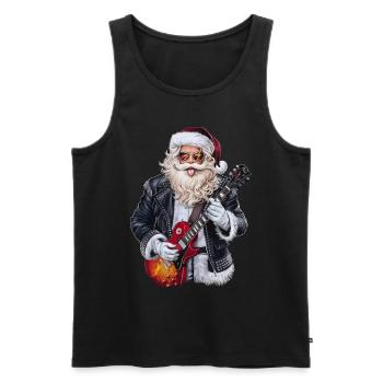 Weihnachtsmann Santa Claus Christmas Weihnachten - Männer Premium Bio Tank Top - Schwarz - Vorne - Michal (187cm)
