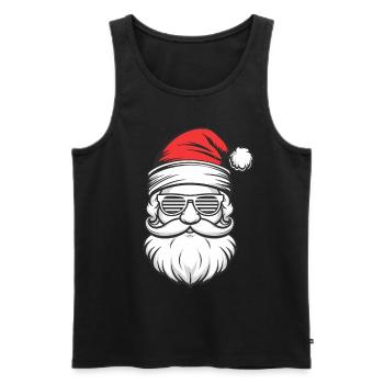 Weihnachtsmann Santa Claus Christmas Weihnachten - Männer Premium Bio Tank Top - Schwarz - Vorne - Michal (187cm)