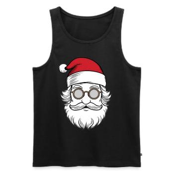 Weihnachtsmann Santa Claus Christmas Weihnachten - Männer Premium Bio Tank Top - Schwarz - Vorne - Michal (187cm)