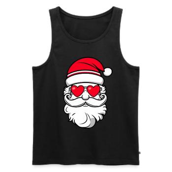Weihnachtsmann Santa Claus Christmas Weihnachten - Männer Premium Bio Tank Top - Schwarz - Vorne - Michal (187cm)