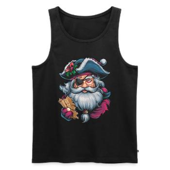 Weihnachtsmann Santa Claus Christmas Weihnachten - Männer Premium Bio Tank Top - Schwarz - Vorne - Michal (187cm)