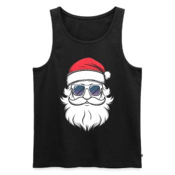 Weihnachtsmann Santa Claus Christmas Weihnachten - Männer Premium Bio Tank Top - Schwarz - Vorne - Michal (187cm)