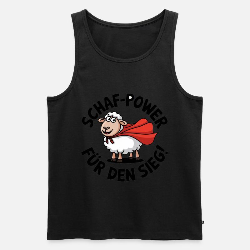 Lustiger Schaf Brettspiel Spruch - Männer Premium Bio Tank Top - Schwarz