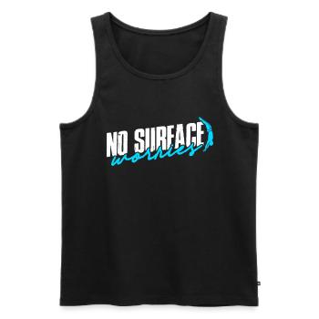 Taucher Sporttauchen Tauchen No Surrface Worries - Männer Premium Bio Tank Top - Schwarz - Vorne - Michal (187cm)