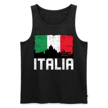 Italia - Débardeur bio Premium Homme - noir - Devant - Michal (187cm)