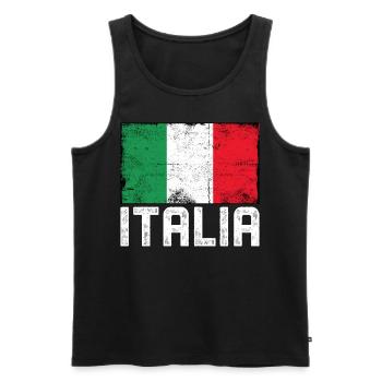 Italia - Débardeur bio Premium Homme - noir - Devant - Michal (187cm)