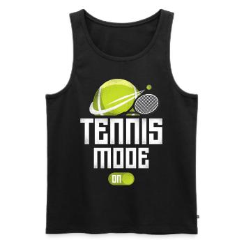 Drôle de joueur de tennis Raquette Tennis - Débardeur bio Premium Homme - noir - Devant - Michal (187cm)