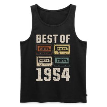 Best Of 1954 Birthday Cassette - Men's Premium Organic Tank Top - black - Front - Michal (187cm)