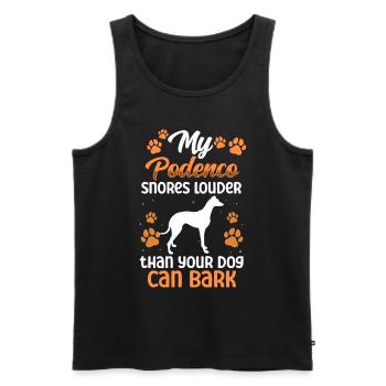 Podenco snores loudly Greyhound Podenco - Men's Premium Organic Tank Top - black - Front - AI Model Male 178 light (178cm)