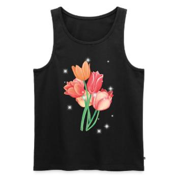 Fleurs Jardin de fleurs Jardinier Jardinier amateur - Débardeur bio Premium Homme - noir - Devant - Michal (187cm)