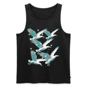 Maritim Möwe Möwen Seevögel - Männer Premium Bio Tank Top - Schwarz - Vorne - AI Model Male 178 light (178cm)