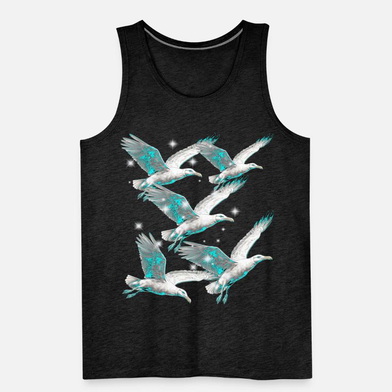 Maritim Möwe Möwen Seevögel Männer Premium Bio Tank Top