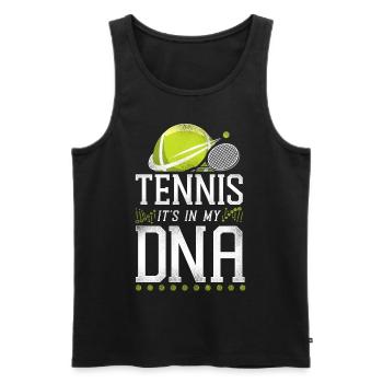 Drôle de joueur de tennis Raquette Tennis - Débardeur bio Premium Homme - noir - Devant - Michal (187cm)