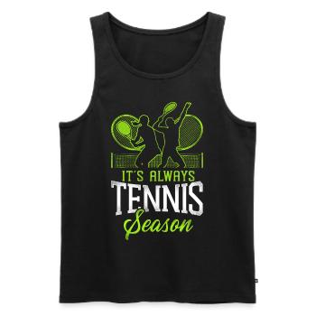 Funny Tennis Player Racket It's - Männer Premium Bio Tank Top - Schwarz - Vorne - Michal (187cm)