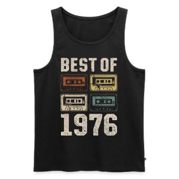 Le meilleur de la cassette d’anniversaire de 1976 - Débardeur bio Premium Homme - noir - Devant - Michal (187cm)