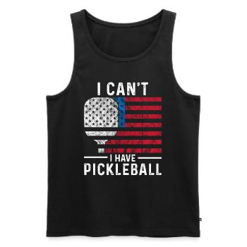 Pickleball Pickleballer USA Dink Paddle hobby - Débardeur bio Premium Homme - noir - Devant - AI Model Male 178 light (178cm)