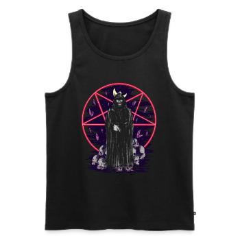Halloween Satan satanisch Tod Horror Geist Geister - Männer Premium Bio Tank Top - Schwarz - Vorne - Michal (187cm)
