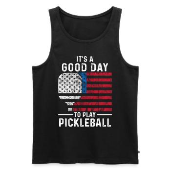 Pickleball Pickleballer USA Dink Paddle hobby - Débardeur bio Premium Homme - noir - Devant - Michal (187cm)