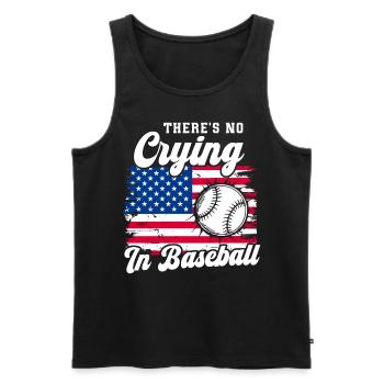 Baseball Sport Baseballspieler Pitcher Catcher USA - Männer Premium Bio Tank Top - Schwarz - Vorne - Michal (187cm)