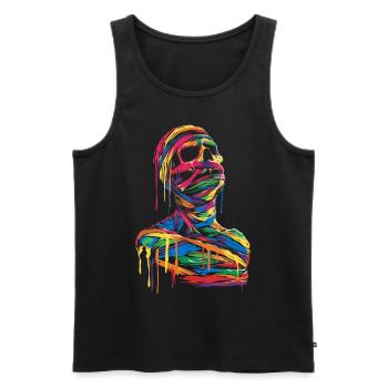 Mummy Halloween Pop Art - Men's Premium Organic Tank Top - black - Front - Michal (187cm)