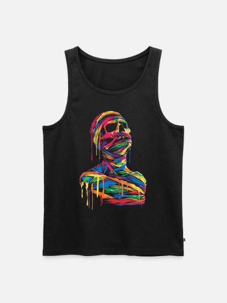 Mummy Halloween Pop Art - Men's Premium Organic Tank Top - black