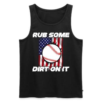 Baseball Sport Baseballspieler Pitcher Catcher USA - Männer Premium Bio Tank Top - Schwarz - Vorne - Michal (187cm)