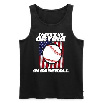 Baseball Sport Baseballspieler Pitcher Catcher USA - Männer Premium Bio Tank Top - Schwarz - Vorne - Michal (187cm)
