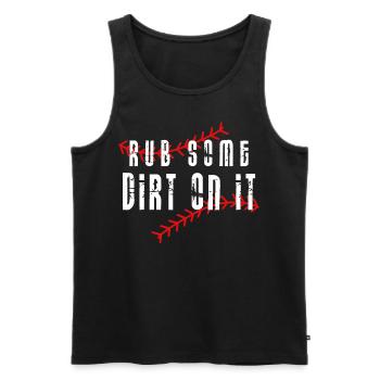 Baseball Sport Baseballspieler Pitcher Catcher USA - Männer Premium Bio Tank Top - Schwarz - Vorne - Michal (187cm)