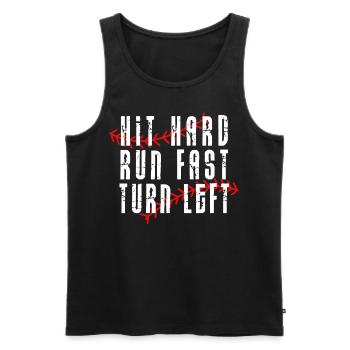 Baseball Sport Baseballspieler Pitcher Catcher USA - Männer Premium Bio Tank Top - Schwarz - Vorne - Michal (187cm)