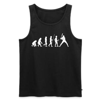 Baseball Sport Baseballspieler Pitcher Catcher USA - Männer Premium Bio Tank Top - Schwarz - Vorne - Michal (187cm)