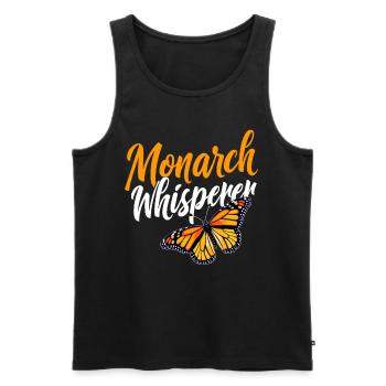 Butterfly, Monarch Whisperer, Entomologist - Men's Premium Organic Tank Top - black - Front - Michal (187cm)