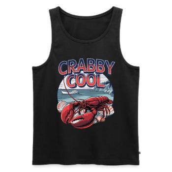 Crabby Cool für Meeresfrüchte Liebhaber - Männer Premium Bio Tank Top - Schwarz - Vorne - Michal (187cm)