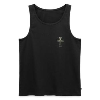 Jesus Christ Christian Christianity God Bible - Men's Premium Organic Tank Top - black - Front - AI Model Male 178 light (178cm)