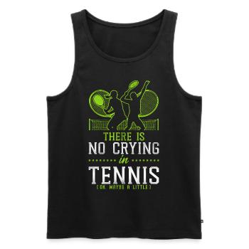 Funny Tennis Player Racket There - Men's Premium Organic Tank Top - black - Front - Michal (187cm)