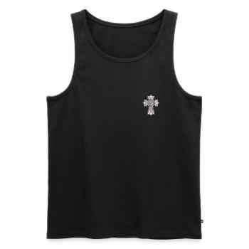 Jesus Christus Christlich Christentum Gott Bibel - Männer Premium Bio Tank Top - Schwarz - Vorne - Michal (187cm)