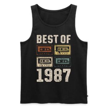 Le meilleur de la cassette d’anniversaire de 1987 - Débardeur bio Premium Homme - noir - Devant - Michal (187cm)