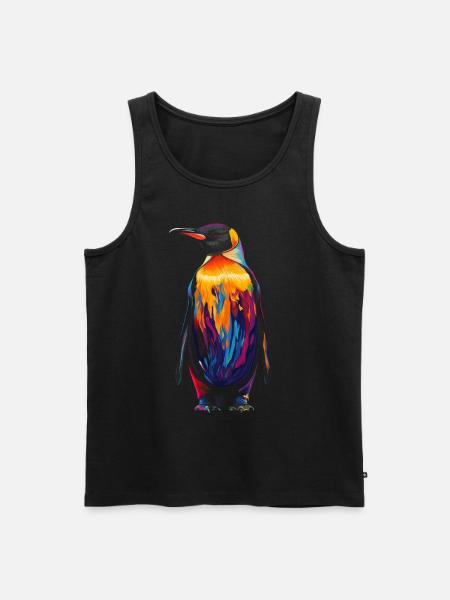 Penguin Flightless Bird Popart - Men's Premium Organic Tank Top - black