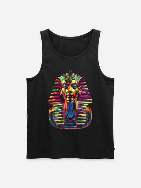 Farao Kong Tut Popart - Herre Premium økologisk tanktop - sort