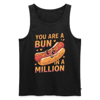 Lustiger Hot Dog für Senfliebhaber für Senf Fans - Männer Premium Bio Tank Top - Schwarz - Vorne - Michal (187cm)