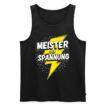 Elektriker Elektromeister Elektroniker Meister - Männer Premium Bio Tank Top - Schwarz - Vorne - Michal (187cm)