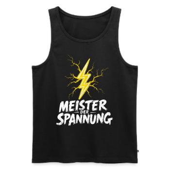 Elektriker Elektromeister Elektroniker Meister - Männer Premium Bio Tank Top - Schwarz - Vorne - Michal (187cm)