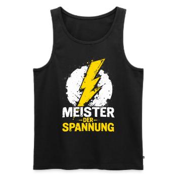 Elektriker Elektromeister Elektroniker Meister - Männer Premium Bio Tank Top - Schwarz - Vorne - Michal (187cm)