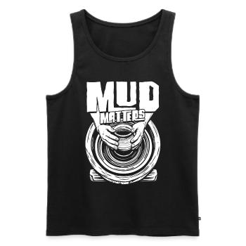 Poterie Poterie Poterie Mud Matters - Débardeur bio Premium Homme - noir - Devant - Michal (187cm)