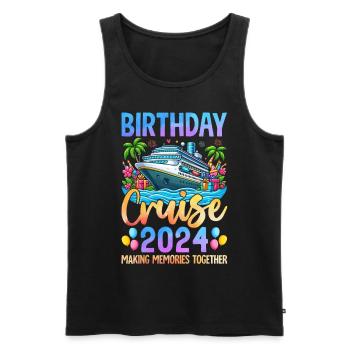 Birthday Cruise 2024 Making Memories Together - Men's Premium Organic Tank Top - black - Front - Michal (187cm)