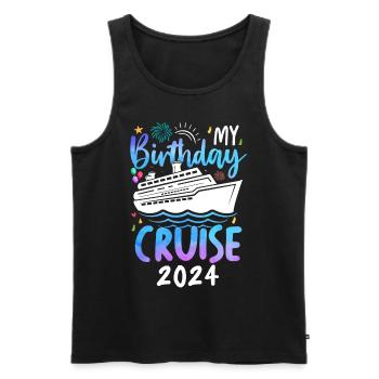Ma croisière d’anniversaire 2024 - Débardeur bio Premium Homme - noir - Devant - Michal (187cm)