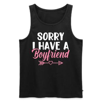 Sorry, I have a friend Funny Bezi - Men's Premium Organic Tank Top - black - Front - AI Model Male 178 light (178cm)