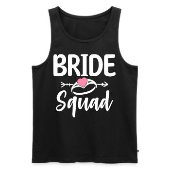 Bride Squad Brautparty Junggesellenabschied - Männer Premium Bio Tank Top - Schwarz - Vorne - AI Model Male 178 light (178cm)