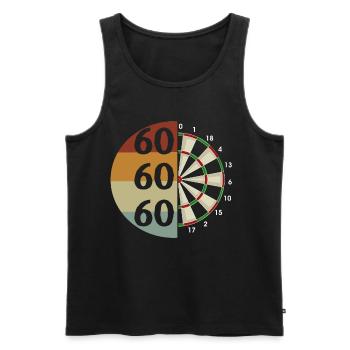Dart Gift Dartboard Darts Player Bullseye - Men's Premium Organic Tank Top - black - Front - Michal (187cm)